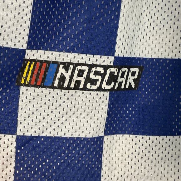 Eric Emanuel x NASCAR Mesh Shorts XXL Blue White Checkerboard Made in USA Limite - Picture 5 of 7